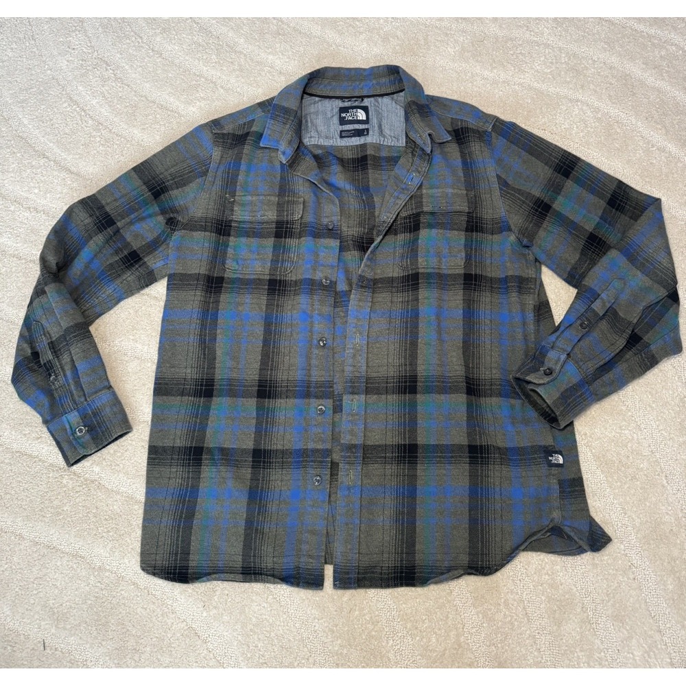 The North Face Mens Large Arroyo Flannel Button Shirt Plaid‎ Gorpcore